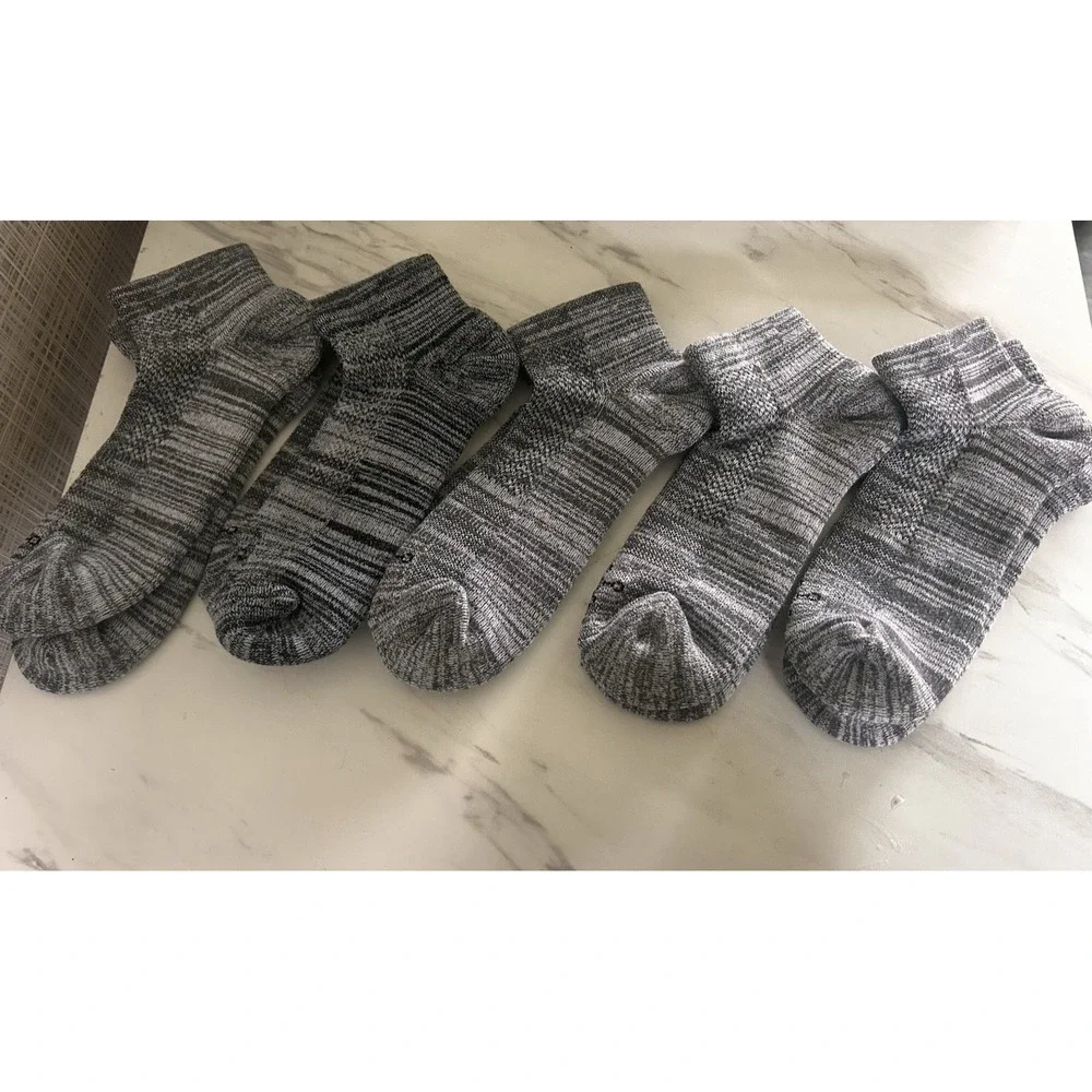 Tommie Copper Ankle Compression Socks Gray Lot of 5 Athletic‎ Diabetic Snug CCC